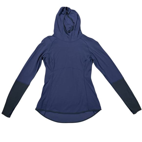 Lululemon Shape Up Pullover Hoodie Women's Size 10 Midnight Navy Nulu Fabric - Picture 9 of 10